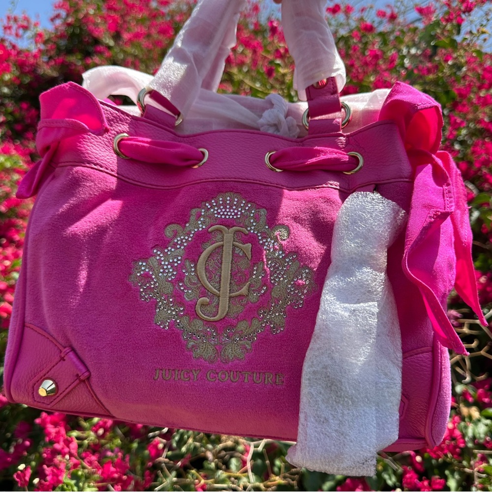 Vintage Juicy Couture Pink Velour Mini Daydream Bag